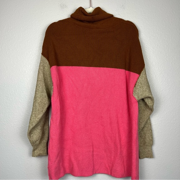 Free People Oversized Colorblock Turtleneck Sweater - XS - Picture 7 of 9
